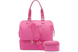 USELIKE Weekender Bags for Women, Personal Item Travel Duffel Bag with Shoes Compartment, Carry On Overnight Tote Bag with Toiletry Bag