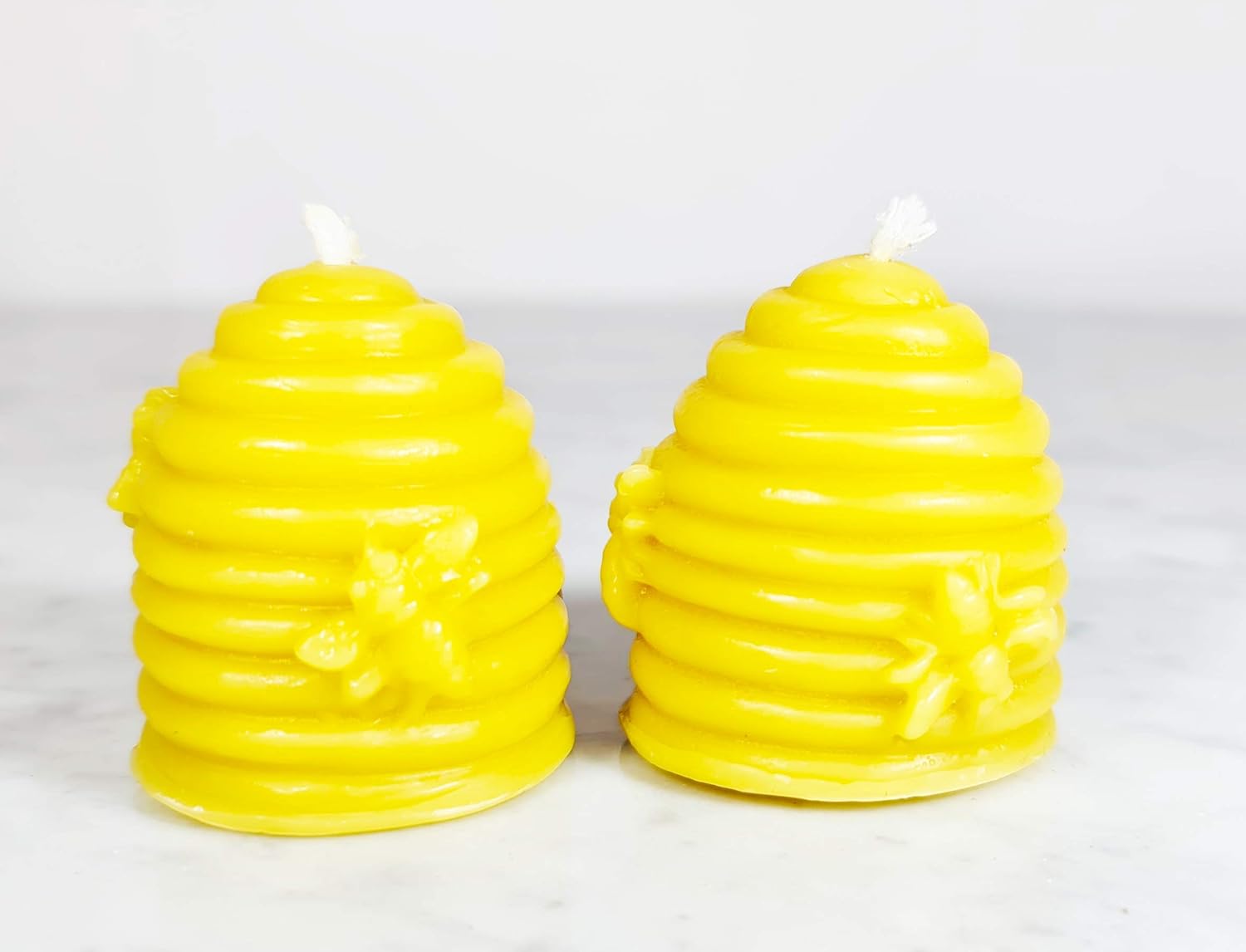 BEESWAX CANDLES, Hand Poured in UK, BEE Zero Waste, pack of 2 eco