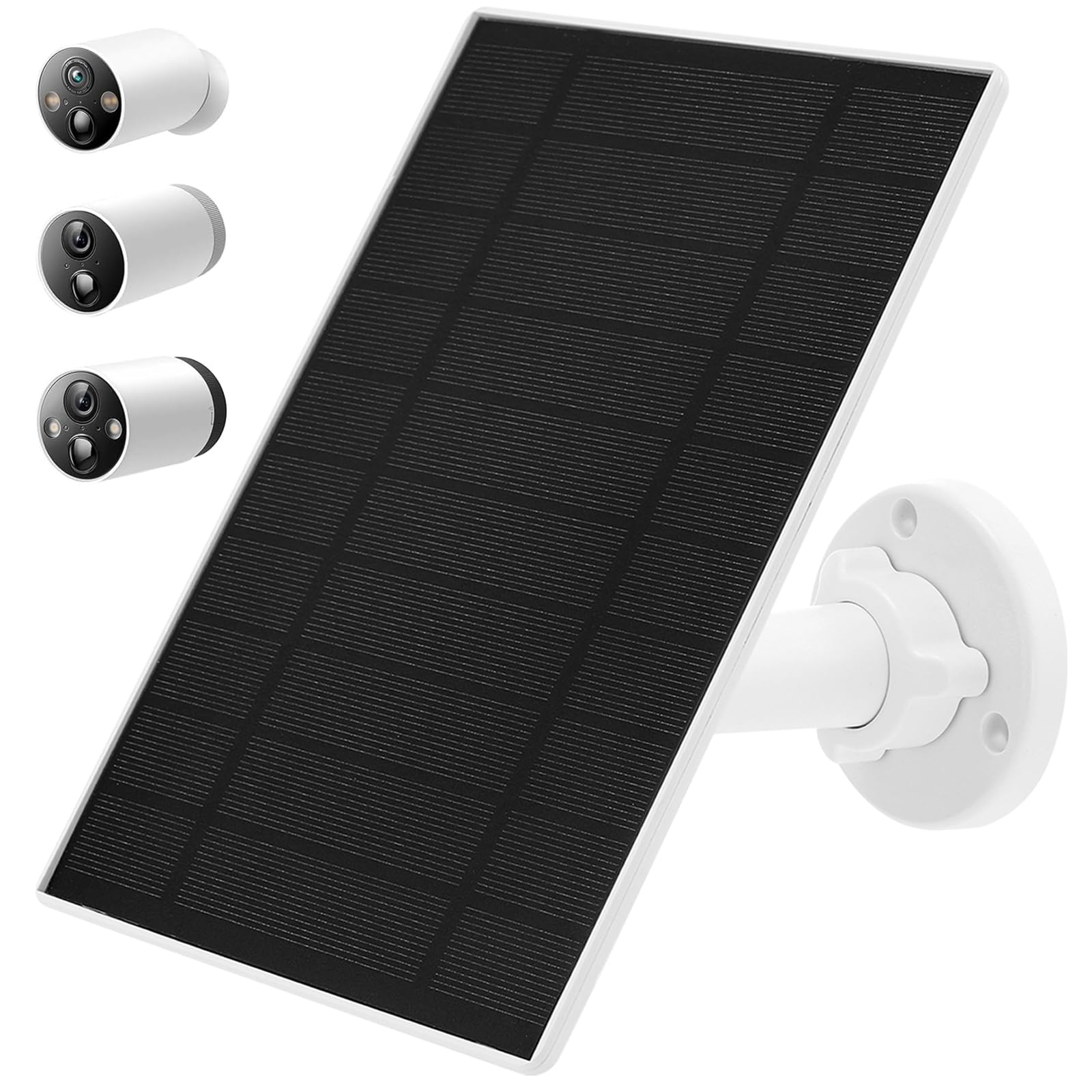 Photo 1 of Solar Panel Compatible with TP-Link Tapo MagCam C425, Tapo C420 and Tapo C400, Micro USB Charging Plug, IP65 Waterproof, 6W5V