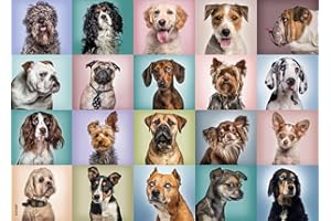 BEDUKE Jigsaw Puzzles for Adults 1000 Piece - Every Piece is Unique - Precise Interlocking Thick Sturdy Cardboard Dogs Animals Family Game Puzzle Age 14+