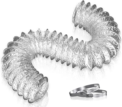 Hon&Guan 100mm Flexible Aluminium Ducting 2m Insulated for Cooker Hood