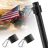 Sinyoeer 6ft Carbon Fiber Flag Pole for Truck, 1.25 Inch Heavy Duty Truck Flagpole for Jeep, Pickup, Car, Truck Bed, Trailer Hitch, Tailgate, Rv(Without Bracket)
