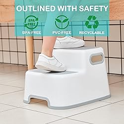 UNCLE WU 2-Step Stool for Kids & Adults