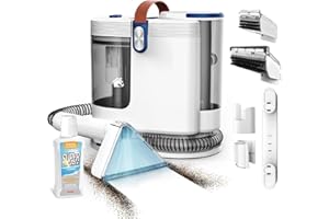 WURESE Portable Carpet Cleaner Machine, Carpet Shampooer, 15Kpa Upholstery Cleaner with 3 Tools, 54oz Large Water Tank, 16.4ft Power Cord, Spot and Stain Deep Cleaner for Rug, Couches, Car, Cerulean