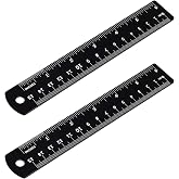 Ocapind 2 Pack Architectural Scale Ruler Metal Ruler 6 Inch | Small, Dual Scale, Metric &amp; Imperial Rulers, Easy to Read, Millimeter Rulers, for Office School, Geometry Crafting, Gifts