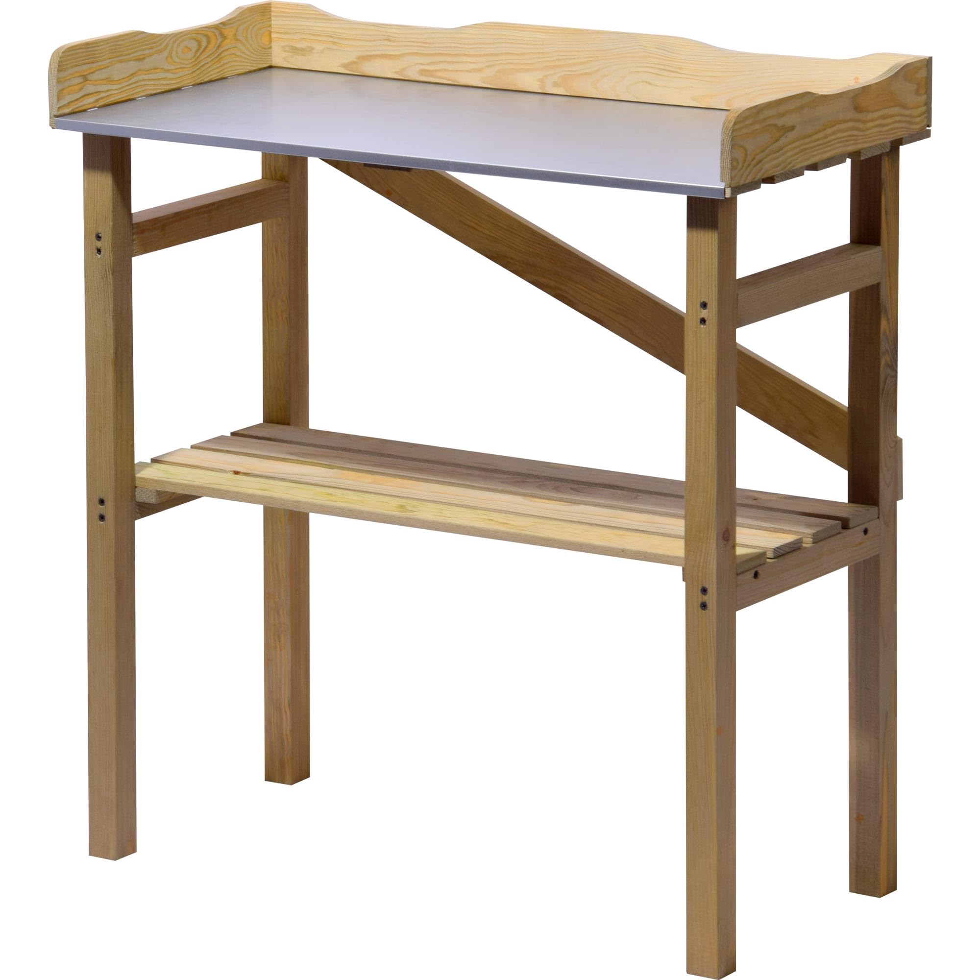 dobar 29052FSC robust plant table made from treated FSC Pine Wood 40 x 86 x 80 CM