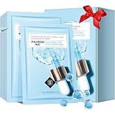 Hyaluronic Acid Face Mask, Face Masks Skincare, Hydrating Mask For Face | Deep Moisturizing Face Sheet Mask, Facial Mask For All Skin types, After Sun Face Mask, Hydrating Face Masks, Pack Of 10