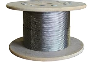 M&R INDUSTRY Wire Rope 1/4" X 250', 7x19,Galvanized Cable Reel 7 by 19 Construction, Trade Size 1/4 by 250 Feet