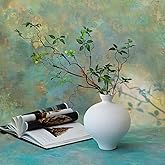 3Pcs Twisted Zen Leaves Faux Tree Branches Artificial Greenery Floral Fall Stems Twigs For Vase Tall Arrangement Table Centerpieces Room Halloween Hotel Office Temple Minimalist Decoration (Green)