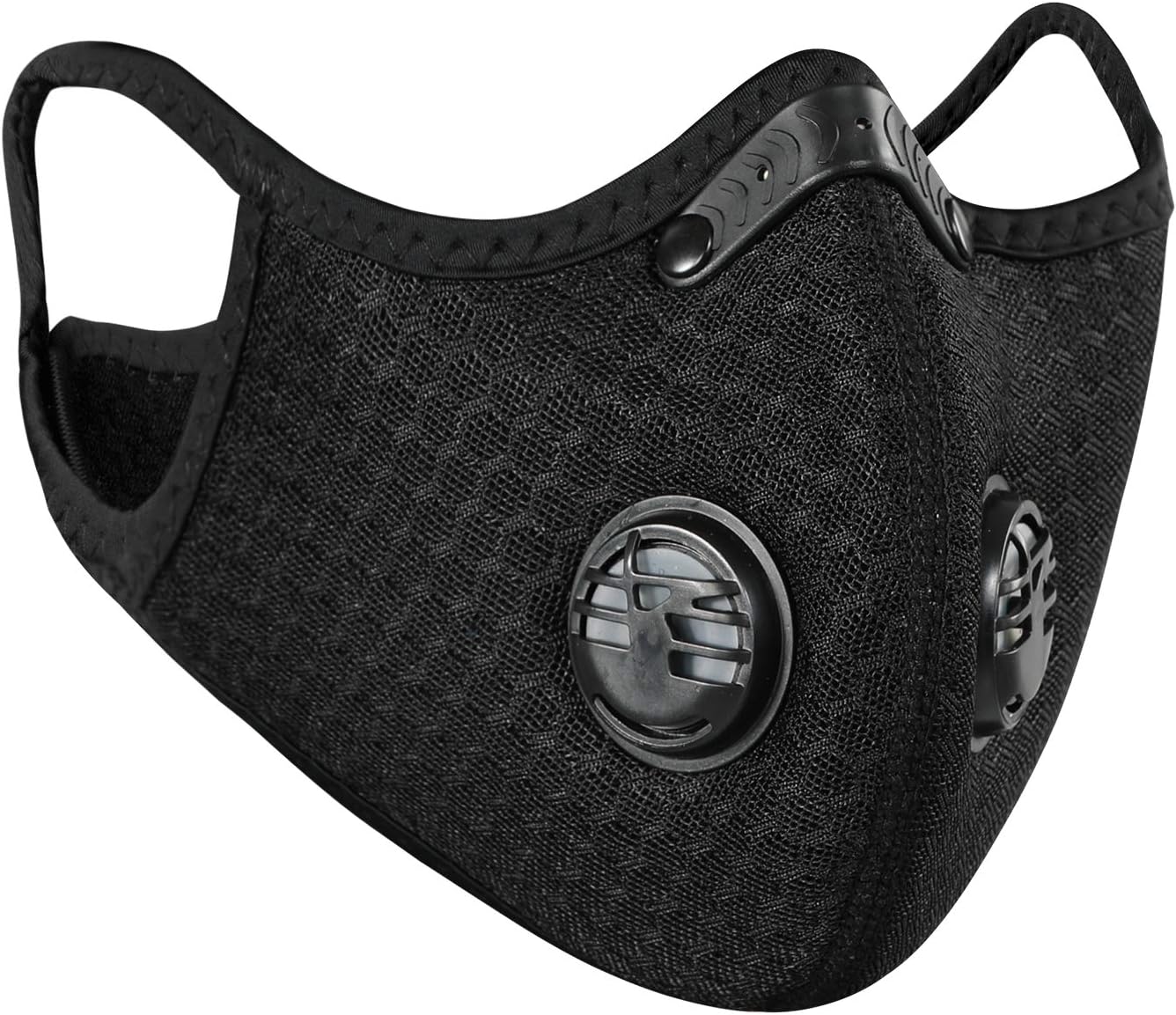 LisonTops Black Half Face Mask Reusable Activated Carbon Dustproof Respirator Safety Mask Respirator Activated Carbon Anti Cold Sports Mask Filter Bicycle Mask Mountain Bike Riding Mask