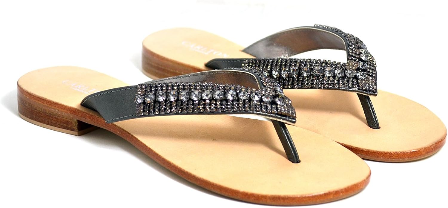 Amazon.com | Carlton London Krista Cl2029 Pewter Sandals UK: 8.0 Euro: 41.0 | Shoes