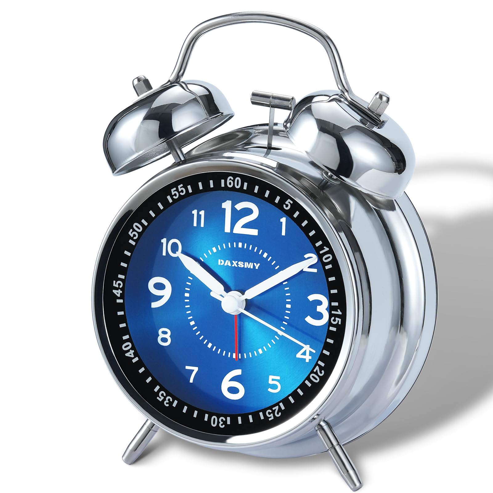 DAXSMY Loud Alarm Clock for Heavy Deep Sleepers, Analog 4.5 Inches ...
