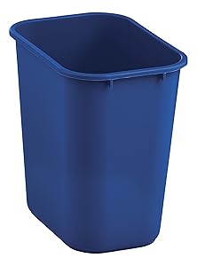 Rubbermaid Commercial Medium Wastebasket, 28 Quart - Blue