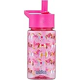Wildkin Kids 16 Oz Water Bottle – BPA-Free Tritan, Leak-Proof Lid, Durable & Easy to Clean - Horses