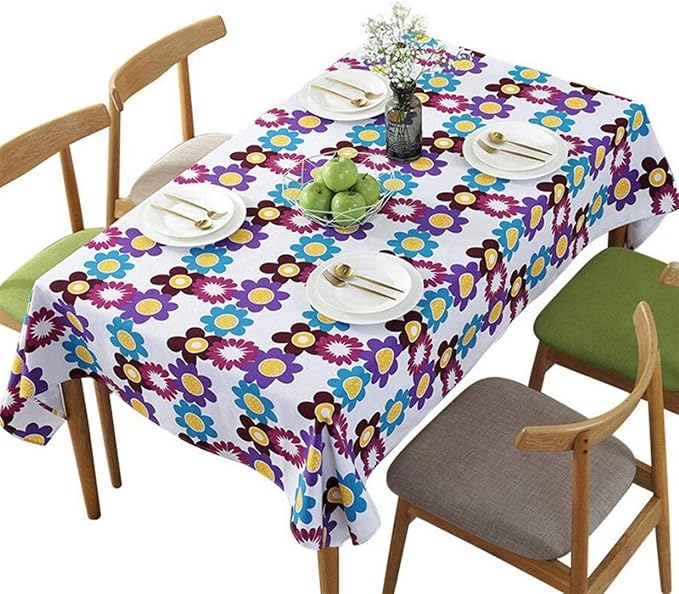 YONGLI Tablecloth, Cotton Linen Desk Table Cloth Coffee