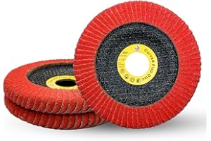 WA GRINDER WA 3PACK - 4 1/2 inch x 7/8 in, VSM Ceramic, Curved Edge Flap Disc for Fillet Weld, Curve Radial Type, Angle Grinder Sanding Disc, High Density Abrasive Flap Wheels, 4 1/2" GRIT 120