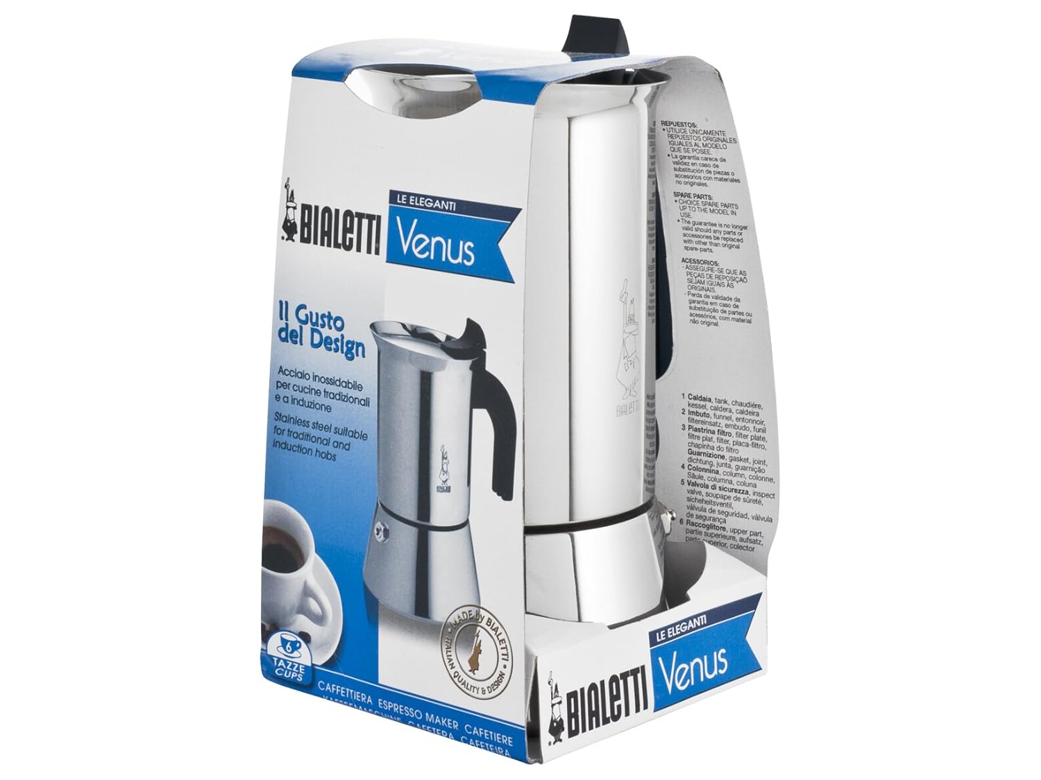 Stovetop Espresso & Moka Pots Bialetti Elegance Venus Induction