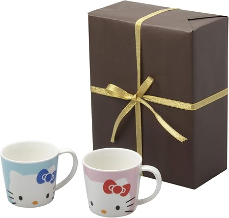 Amazon Co Jp 包装紙ラッピング済 マグカップ 直径9 高さ8cm ハローキティ 包装紙ブラウン ホーム キッチン