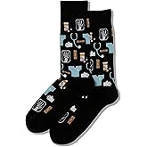 Hot Sox Men's Fun Pattern and Solid Crew Socks - 1 Pair Pack - Cool & Classic Novelty Fashion Design Socks