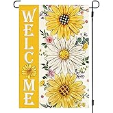 ARGOOFG Spring Summer Floral Garden Flag 12x18 Inch Double Sided Outside Welcome Sunflower Daisy Seasonal Small Yard Flags Porch Frontdoor Outdoor Decoration
