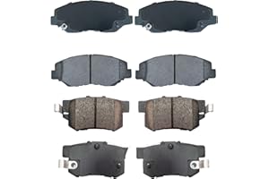 EXPPOWER Replacement for Front and Rear Ceramic Brake Pads for Honda Civic 2013-2015 SI & EX Models/CIVIC 2012 SI Models ONLY D914,D537(D914 D537)