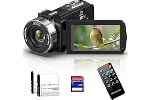 LUKPOW 4K Camcorder Video Camera Ultra HD 80MP Vlogging Camera for YouTube 18X Digital Zoom Recorder IR Night Version 3.0" IPS HD Screen