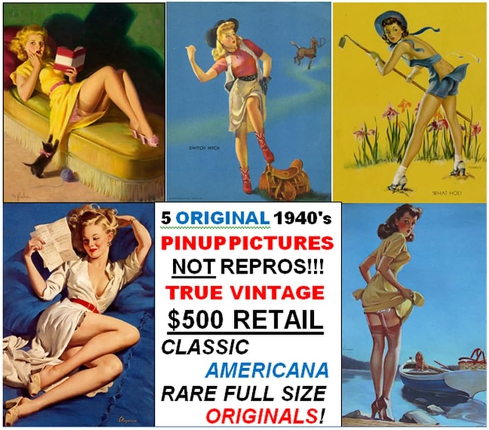Photographs - 5 DIFF RARE ORIGINAL 1940's PINUP PICTURES! NOT REPROS! GUARANTEED AUTHENTIC! $500 COLLECTOR VALUE