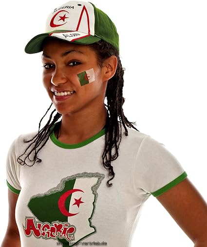 5 X Algérie Fan Tatouages Drapeau Du Algérie Tatouages