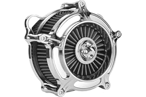 HEYOMOTOR Air Filter Cleaner for Harley Davidson Softail Touring Street Road King Glide Trike for Harley Davidson Air Intake Filters for Softail Dyna 93-15, Touring 01-07 Grey