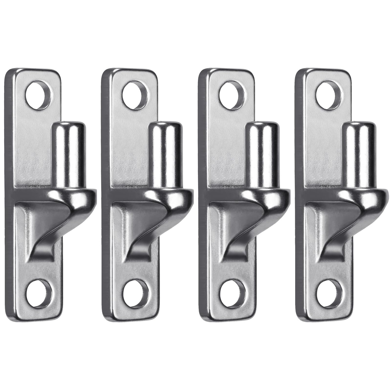Insaga Gate Hinge, 4pcs Heavy Duty Hook on Plate Hinge (116 x 25mm) 16mm Pin Hanger Stainless Steel Metal Garden Gate Hardware for Farm Gate/Field Gate/Wooden Fence Hook and Band Hinge, Flat