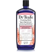 Dr Teal's Foaming Bath with Pure Epsom Salt, Pink Himalayan Salt, Restore & Replenish with Pink Himalayan Salt & Essential Oi