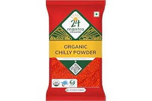 24 Mantra Organic Chilli Powder/Laal Mirch/Karam Podi - 100% Organic | Chemical Free & Pesticides Free | Rich Flavour | Unadulterated (100 G (Pack Of 1))