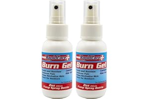 Rapid Care First Aid 600-2 Burn Gel Spray, Relieves Pain, Cools & Soothes Burns and Scalds, Revitalizes Skin, 2 oz Bottle, Pack of 2