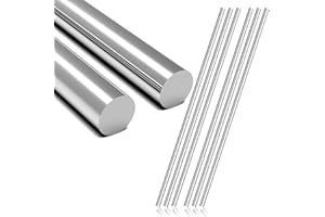 LYRLIDR 304 Stainless Steel Round Rods - Dia x Length - Solid Metal Shafts for Industrial Use, Metalworking & DIY Crafts,Precision Machining (6, 1/8 x 16)