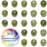 NCB 200pcs 4mm Canadian Jade Loose Beads for Jewelry Making, Natural Semi Precious Beads Round Smooth Gemstones Spacer Beads Charms for Necklaces Bracelets (Canadian Jade, 4mm 200Beads)