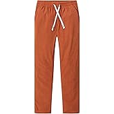 Buytop Boys Corduroy Pants Soft Sweatpants Elastic Waist Joggers Pants Casual Long Trousers