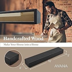 Avana Fireplace Floating Mantel - Wood Mantels for