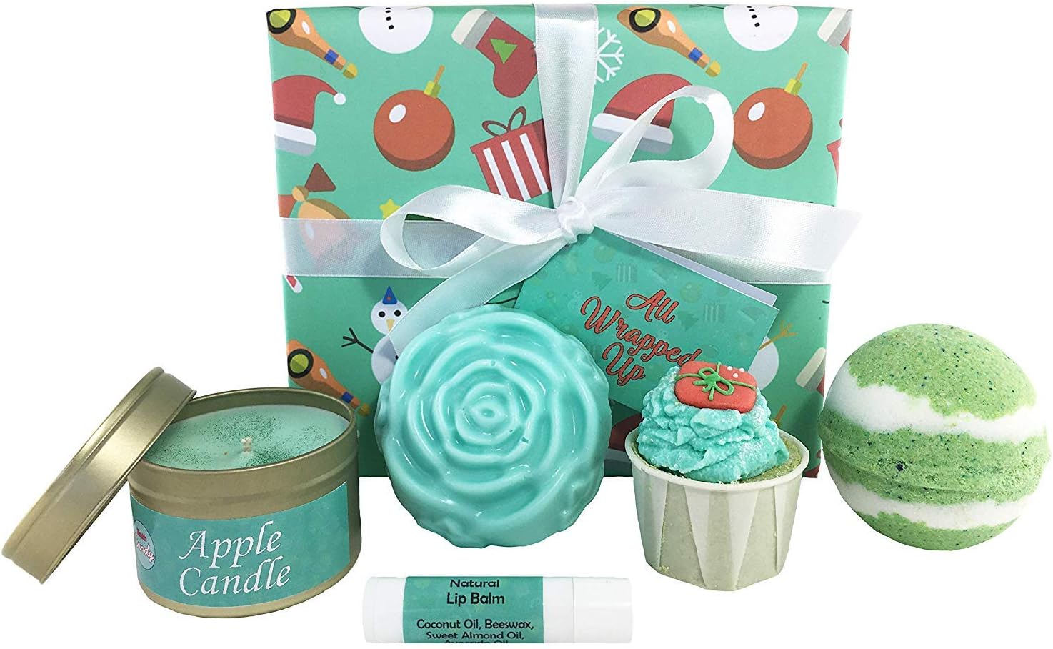 All Wrapped Up Christmas Bath Gift Set | Bath Bomb | Gift Wrapped Present | Handmade | Natural | Vegan | Cruelty Free | Not tested on animals