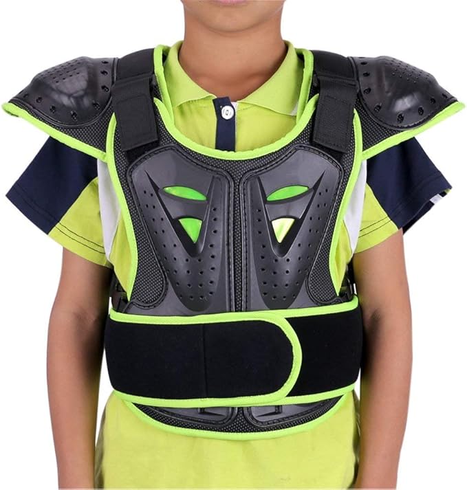 WINGOFFLY Kids Chest Spine Protector Body Armor Vest Protective Gear for Dirt Bike Motocross
