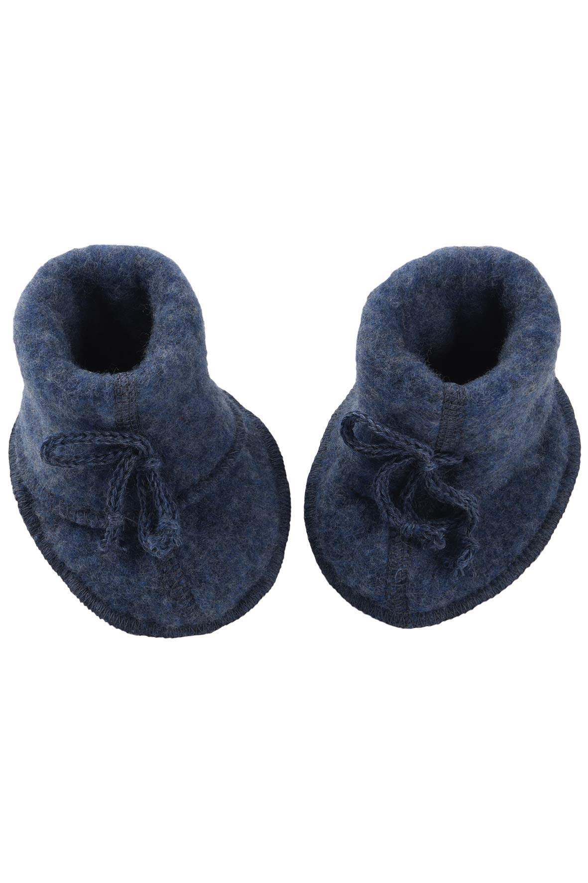 Engel Natur, Baby Fleece Booties/Shoes, 100% Organic Wool (2 (3-7 months), Blue melange)