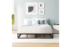 Bednowitz King Box Spring，5 Inch Low Profile Metal Boxspring with Non-Slip Fabric Bed Cover, Sturdy Heavy Duty Steel Structure Bed Base, Noise-Free Mattress Foundation, Easy Assembly，Black