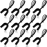 Dunzy 20 Pcs Football Mouth Guards with Strap Bulk | Sports Mouthguard， Mouthpiece Protector for Wrestling Boxing Lacrosse Hockey Taekwondo， Breathable Ventilation, for Teams