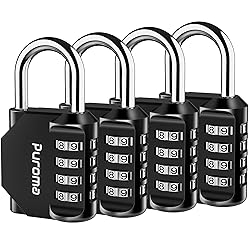 Puroma 4 Pack Combination Lock for Locker 4 Digit