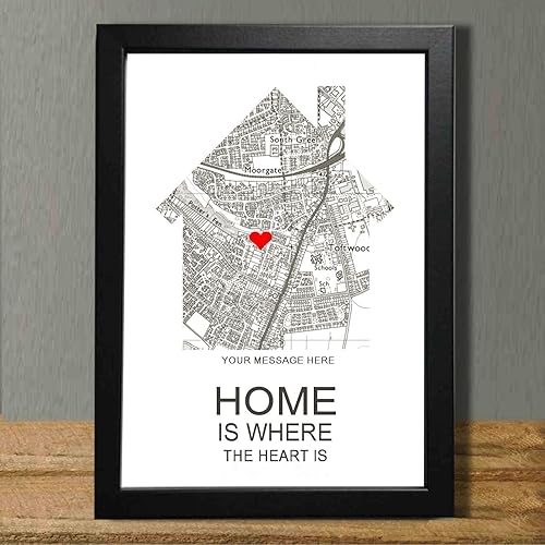 Home Is Where The Heart Is Personalised Keepsake Print Gift Wedding Wedding Gifts New Home Housewarming Gift Family Christmas Gift For Family Gift For Friends Amazon Co Uk Handmade