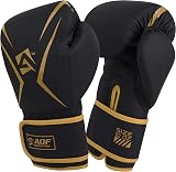 AQF Boxing Gloves Kids Adults 8oz Gold Beginner Series Training Muay Thai