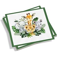 Unicorn Napkins Safari Animal Print Large Paper Napkins By Meri Meri - Vibrant Home Party Animal Napkins