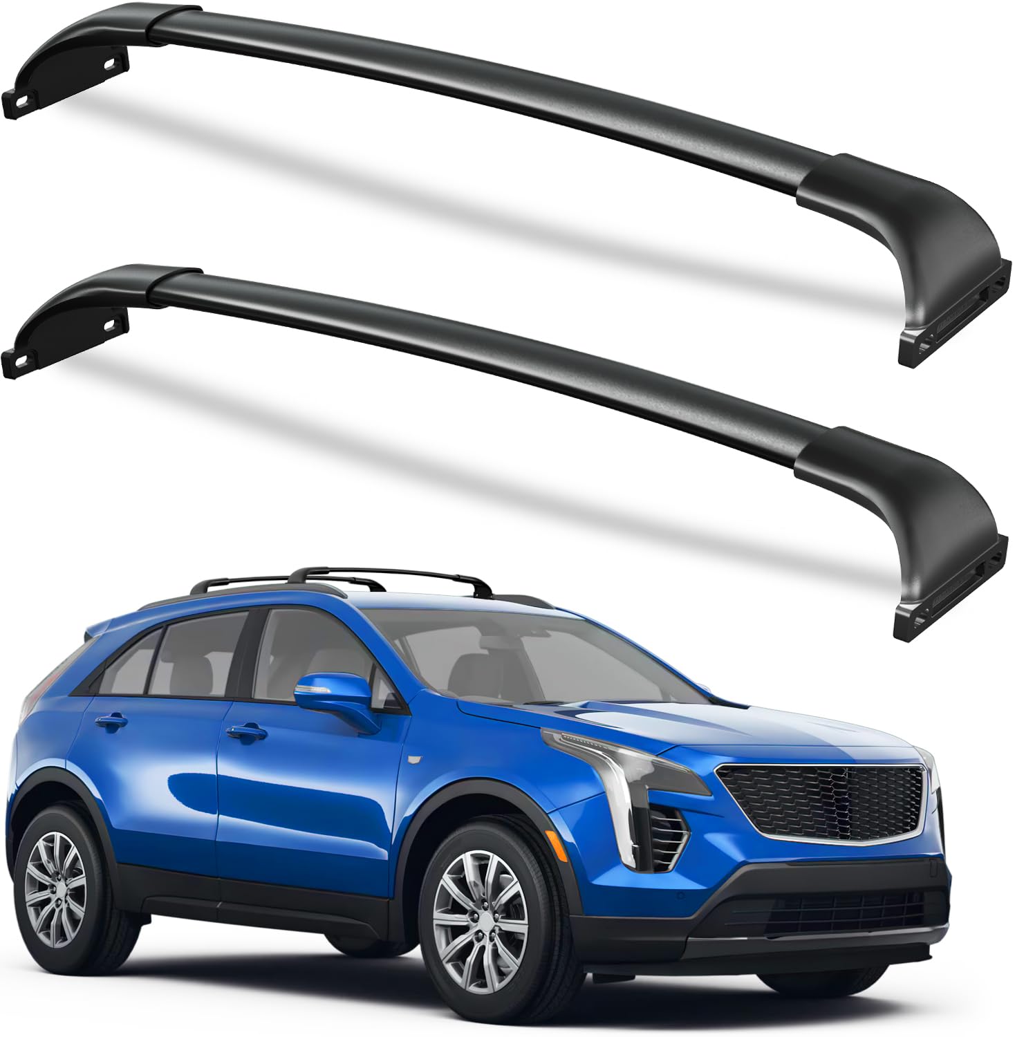 Photo 1 of **factory sealed**  Wonderdriver Roof Rack Cross Bars 220lbs Compatible with Cadillac XT4 2019-2025,Heavy Duty All-Metal Aluminum Roof Rails Crossbars Cargo Canoe Black Rooftop Cargo Carrier Luggage.