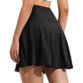 ZUTY 18" High Waisted Tennis Skirt for Women Skorts Skirts with Pockets Casual Modest Long Golf Athletic Running
