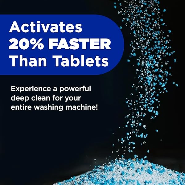 WASHING MACHINE CLEANER BY TIDE, WASHER MACHINE CLEANER WITH OXI FOR FRONT AND TOP LOADER WASHER MACHINES, DEEP CLEANING RESIDUE & ODOR ELIMINATOR, 5 MONTH SUPPLY (PACKAGING MAY VARY)