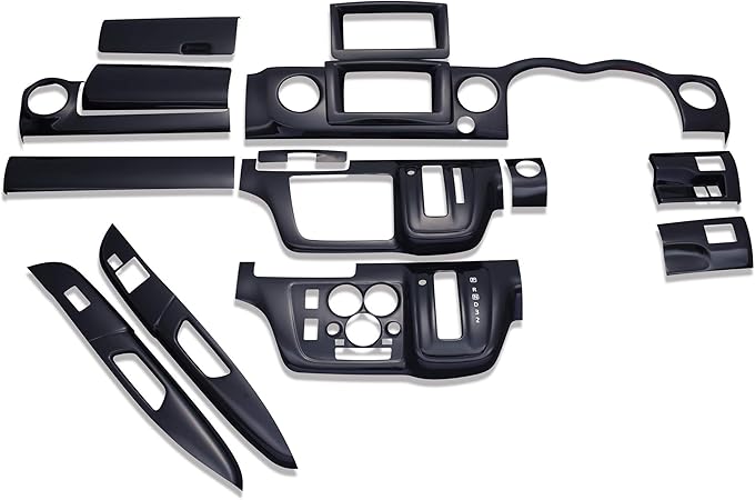 Amazon Car Dress Up インテリアパネル 内装パネル ウッド調パネル Nv350 キャラバン E26 標準ボディ 前期 後期 ピアノブラック インテリアパネル 車 バイク